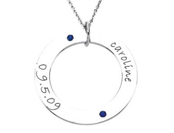 Engrave names, dates, or words. Customize with bir