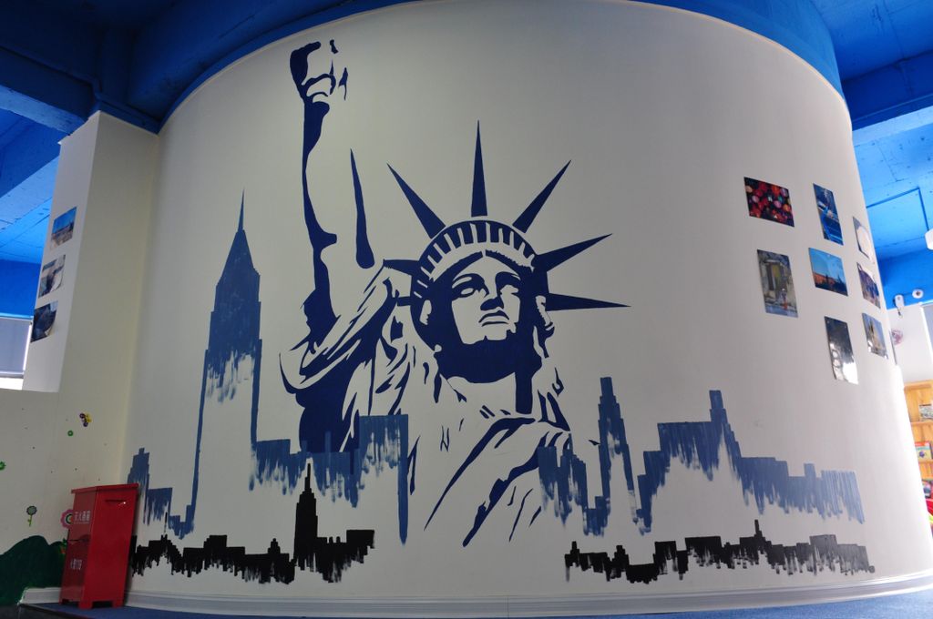 The mural I painted on the wall at the school ;)