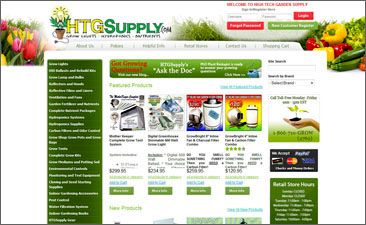 High Tech Garden Supply E-Commerce Website