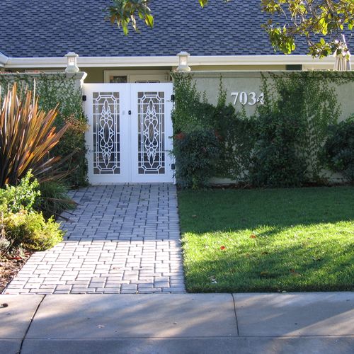 Courtyards, pavers, and gates