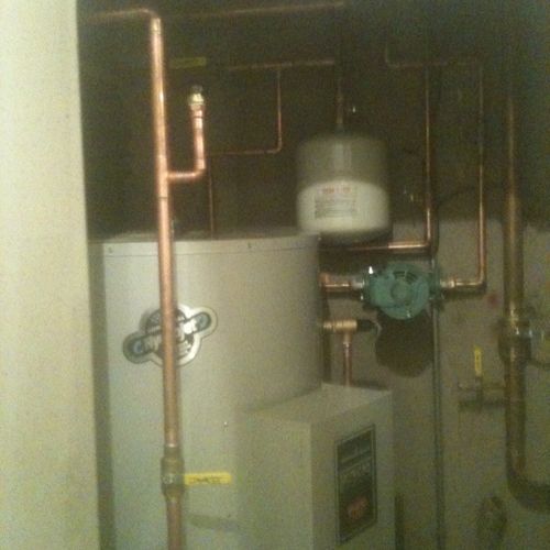 80gal hot water heater with recirculation line