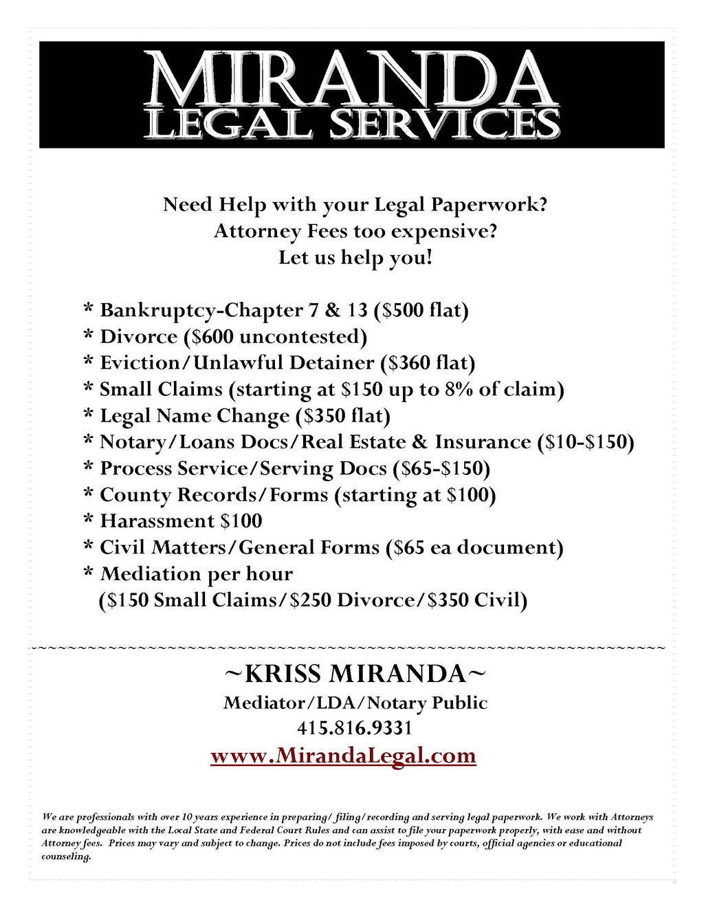 Miranda Legal Services