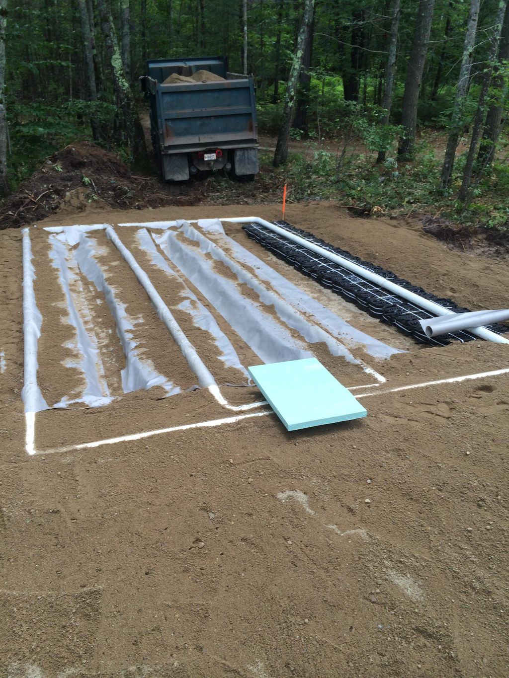 Eljen type leachfield install. Poland ,Maine