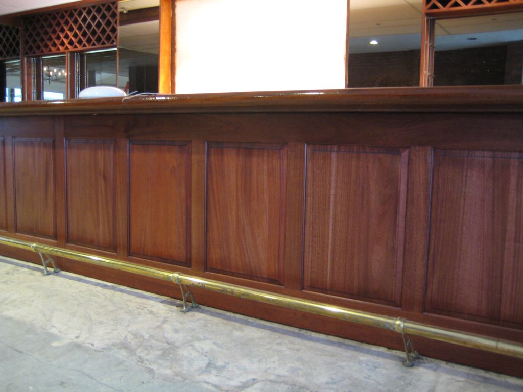 Here is mahogany wainscoting at the International 
