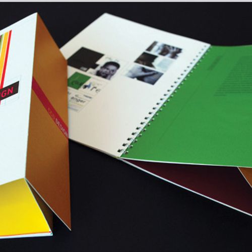Brochure Design promoting the graphic design and m