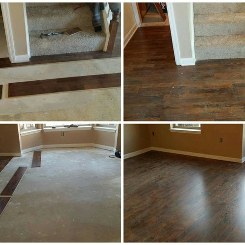 Hardwood Floor Before & After