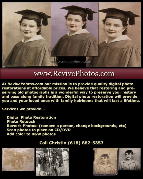 advertisement for my digital photo restoration and