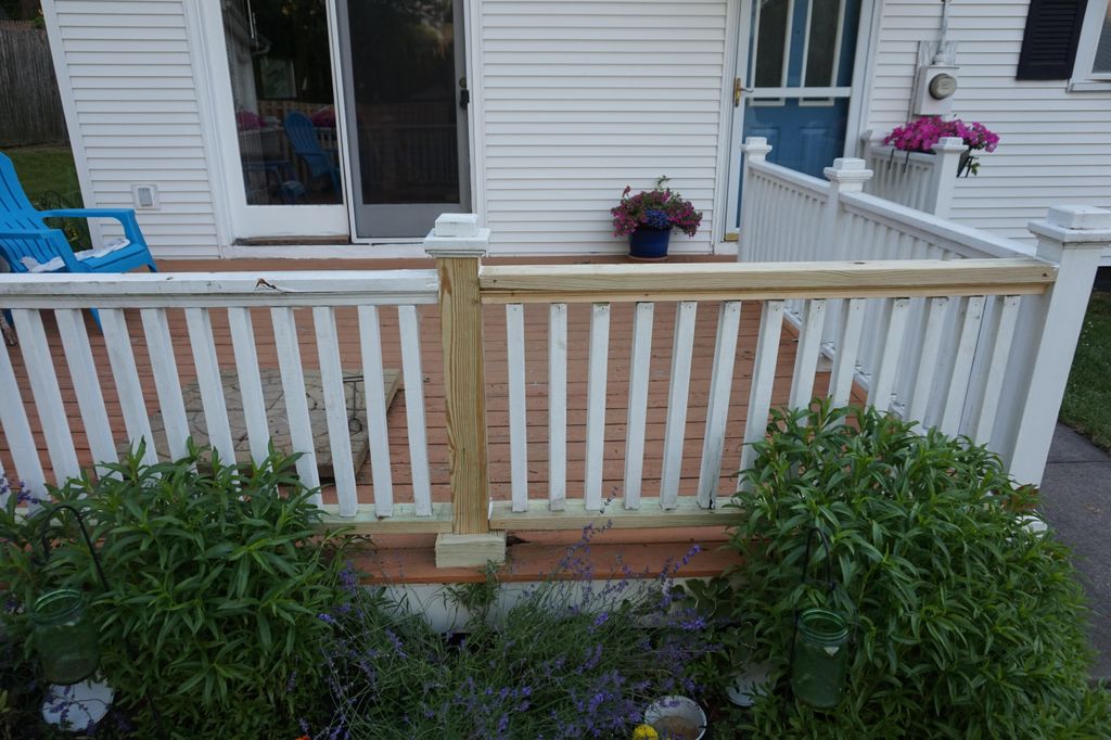 Deck Repair - Remove rotted sections of railing, c
