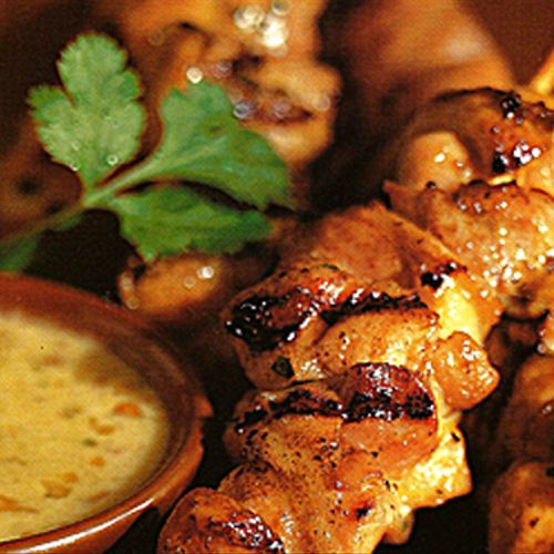 Chicken Satay with Peanut Dipping Sauce - Appetize