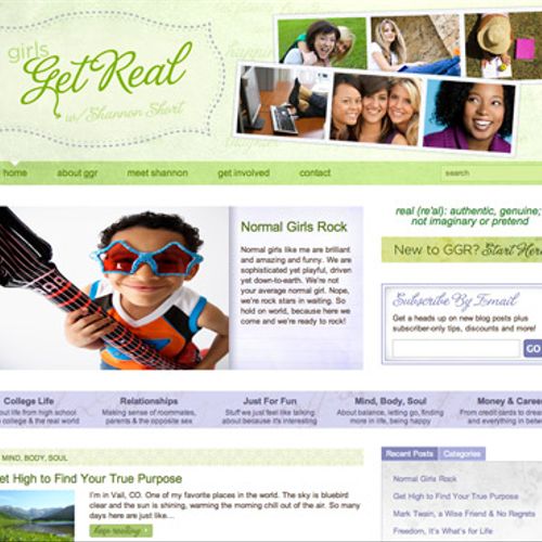 Website Design & Development for Girls Get Real