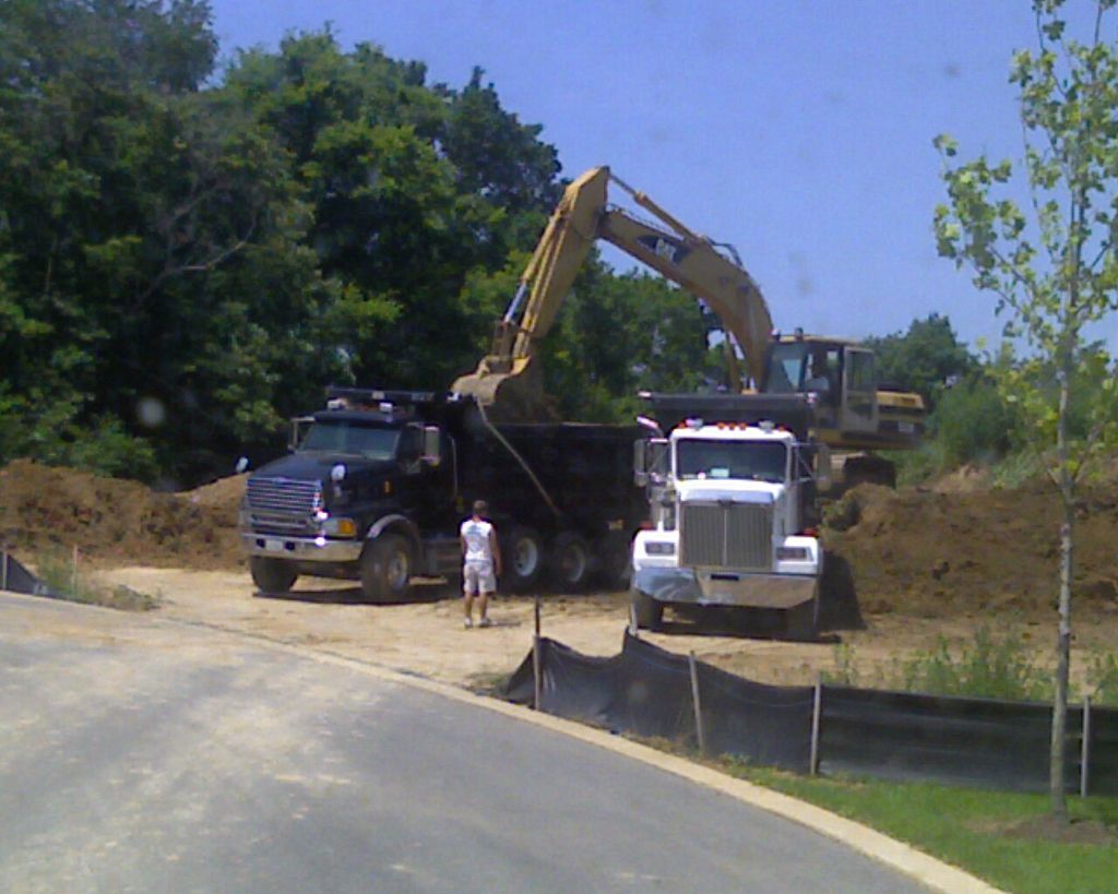 2 trucks loading