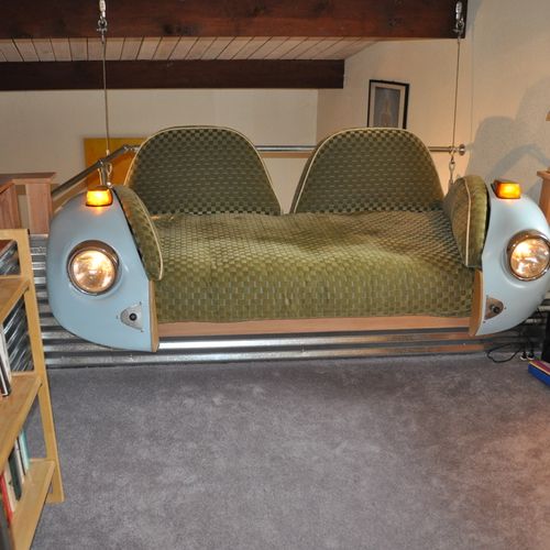 Is it a VW Bug?  Is it a couch?  It is both, thank