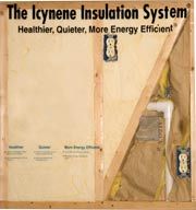 Icynene Spray Foam Insulation - you can see the di