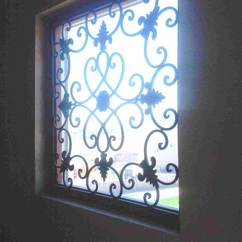 WIndow decor with oak frame custom made to your wi