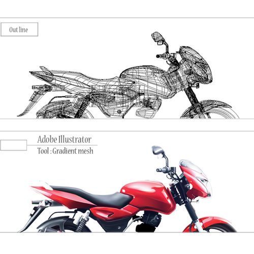 Motor bike - Adobe Illustrator