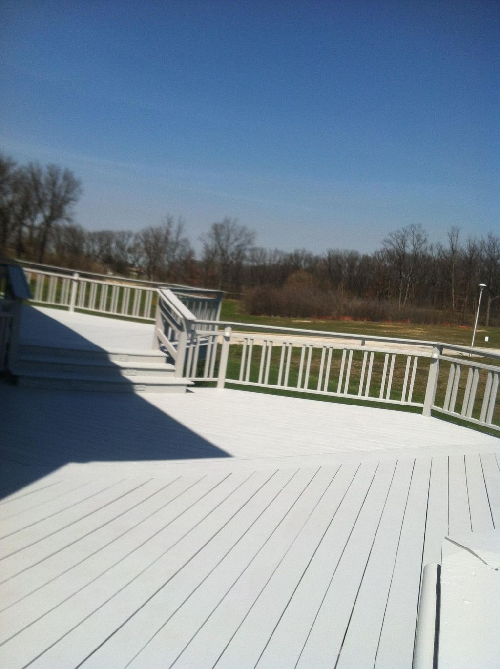 Finishing the deck up.