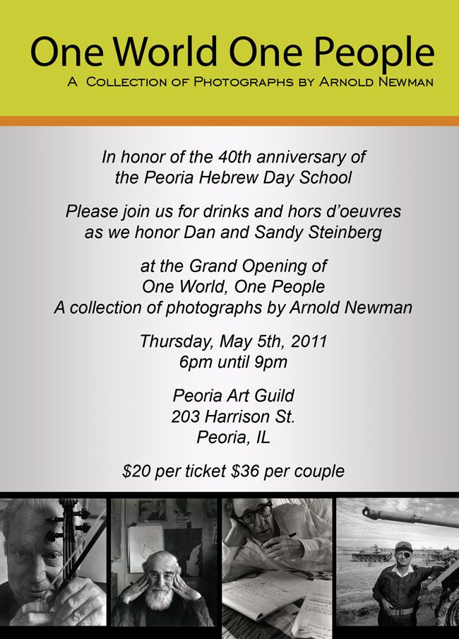 Mailer for One World One People Exhibit in Peoria 