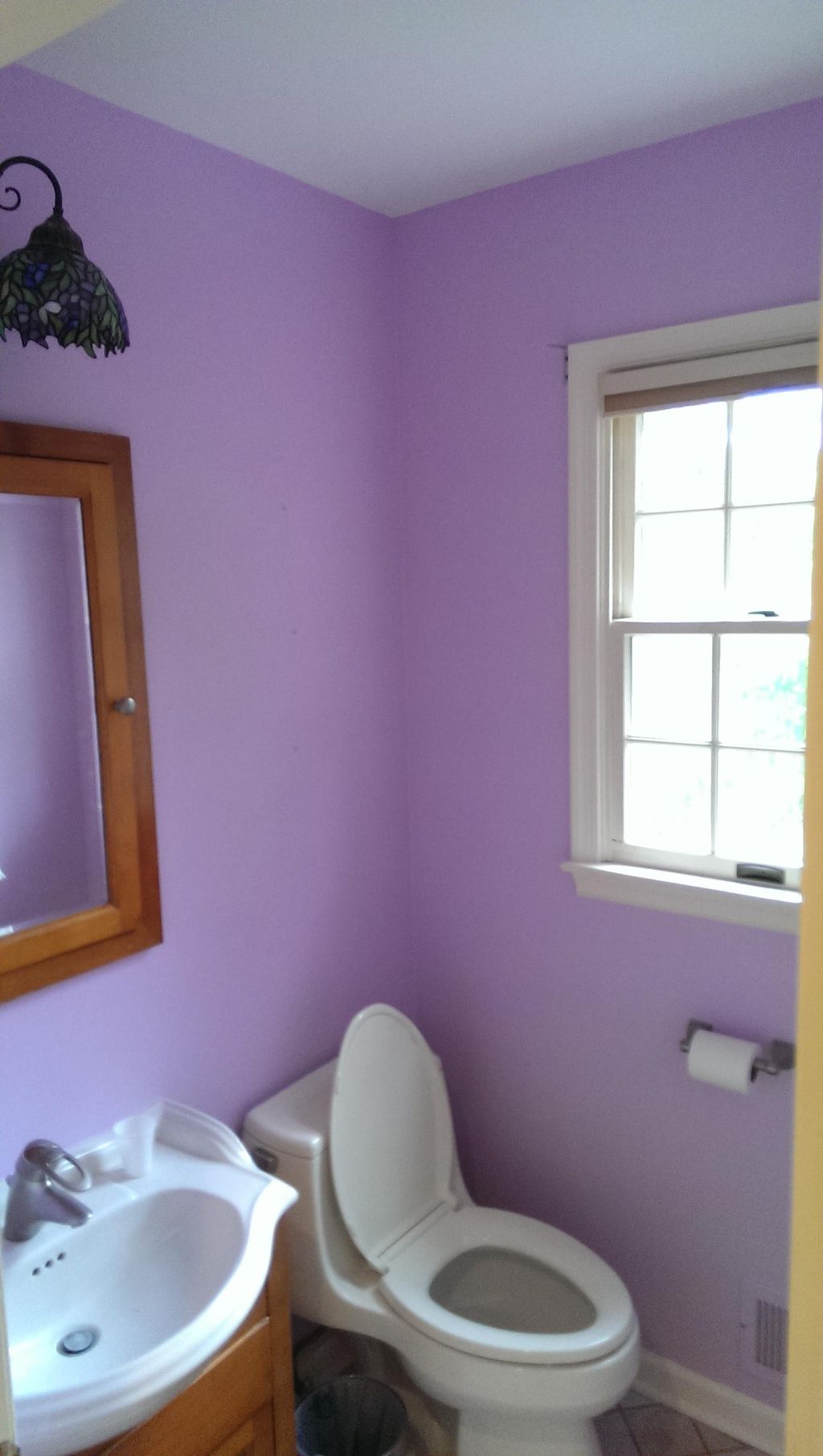 Painted powder room.
