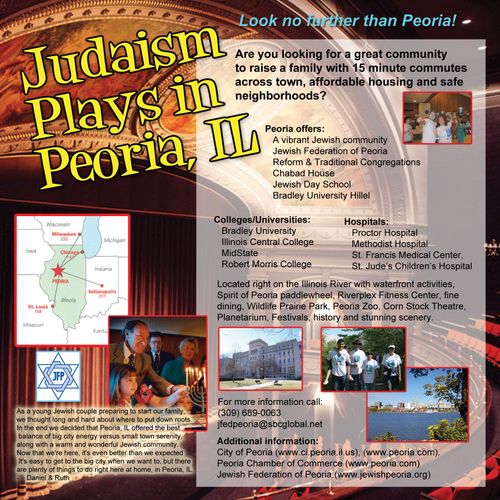 Magazine Ad for the Jewish Federation of Peoria.
