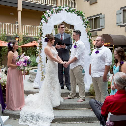 Lovely Courtyard Ceremony.