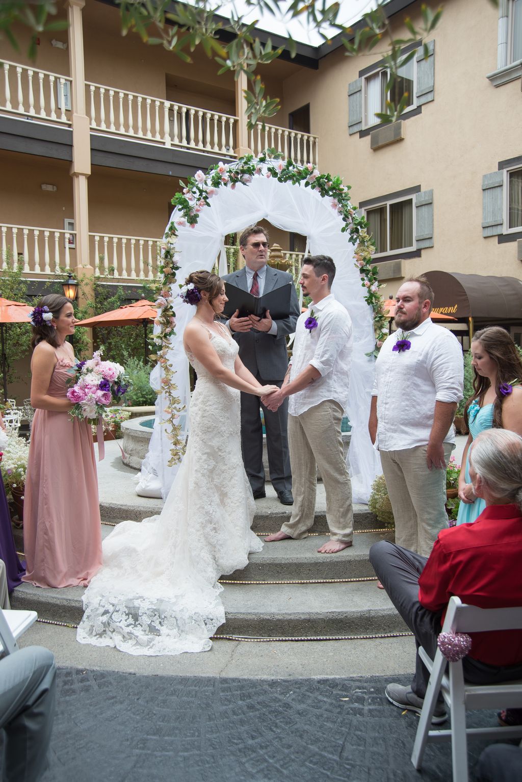 Lovely Courtyard Ceremony.