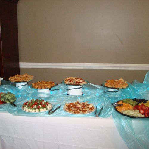 Buffet table from a wedding I catered.
