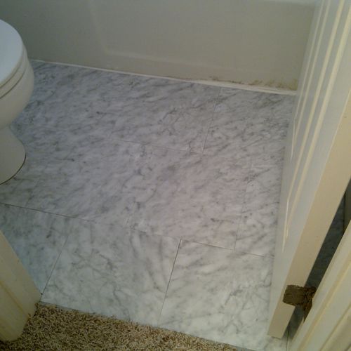 Bathroom floor - after