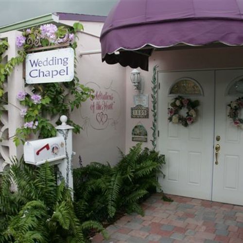 Wedding chapel entrance. Enter here to begin your 