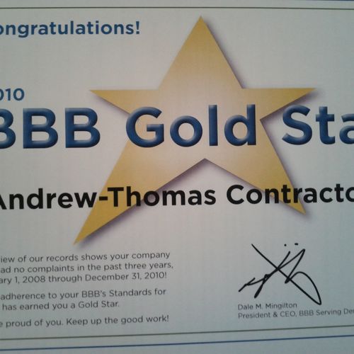 BBB Gold star