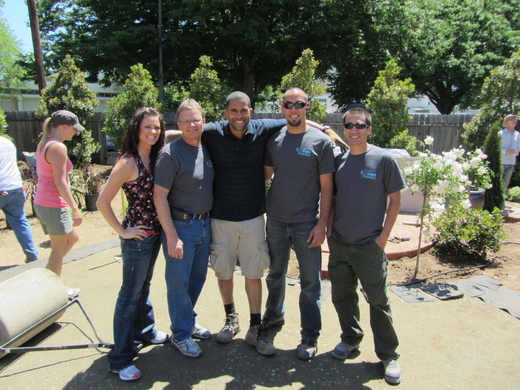 Stokes Granite on site filming for Yard Crashers e