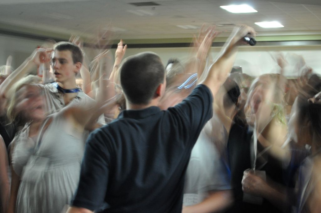 Me rapping for the crowd