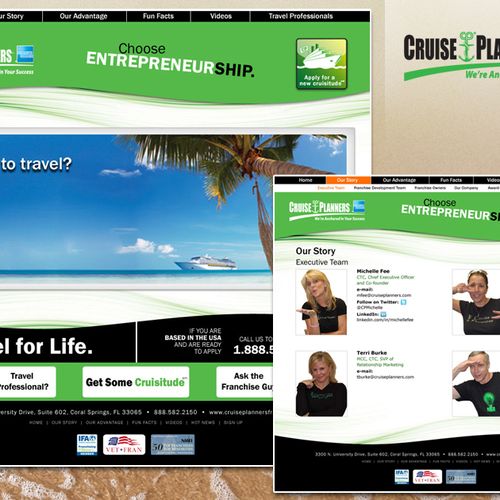 CRUISE PLANNERS - website design and programming f