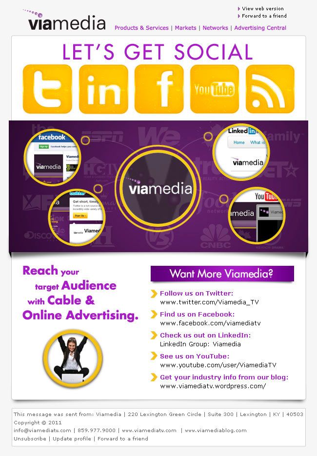 VIAMEDIA - html email design and programming for n
