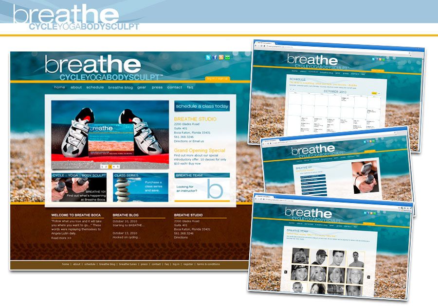 BREATHE - website design and custom programming th