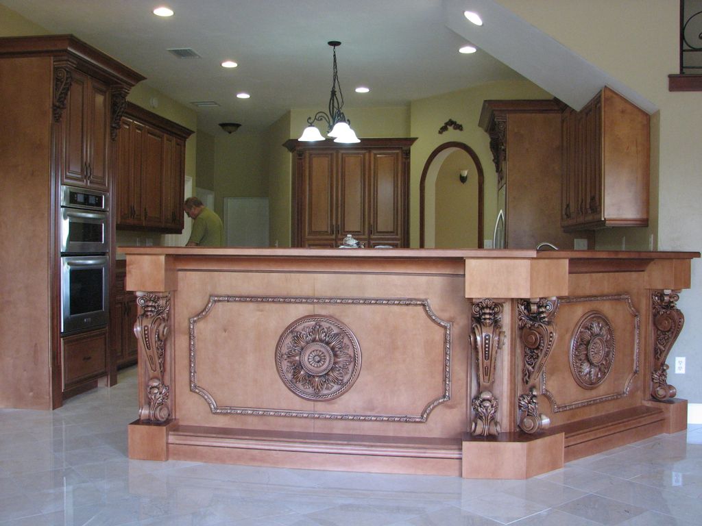 This is a large kitchen for a custom home.  Cabine