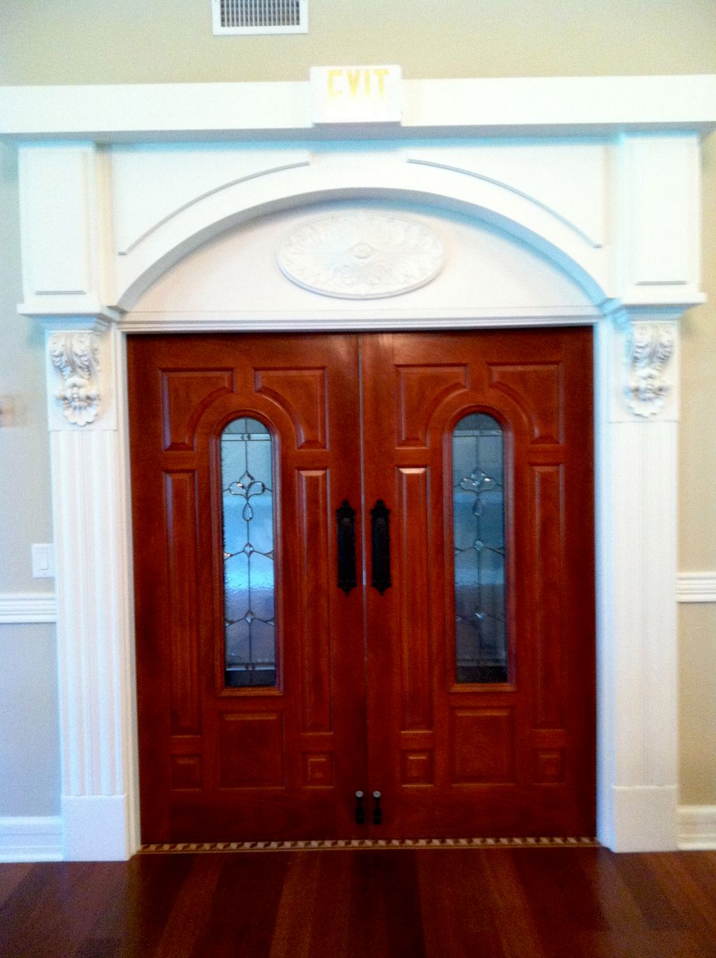 This is one of two doorways leading into the churc