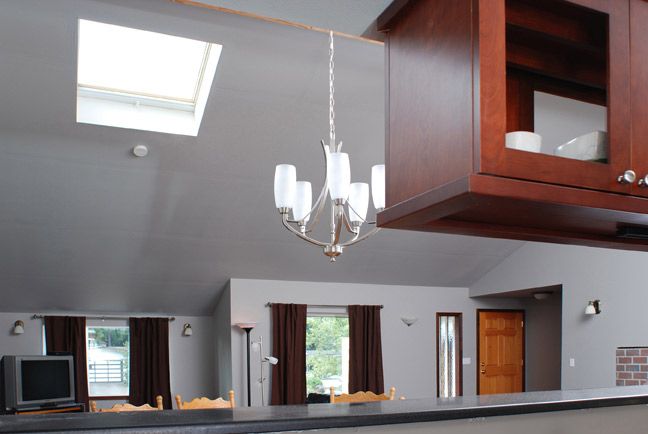 View from the kitchen looking toward the dining ar
