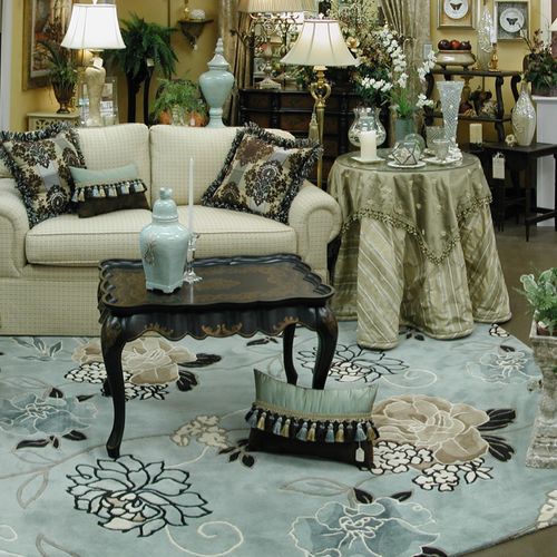 Area rugs complement and anchor custom furniture a