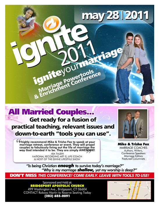 Our Marraige Conference last year. IGNITE2011.