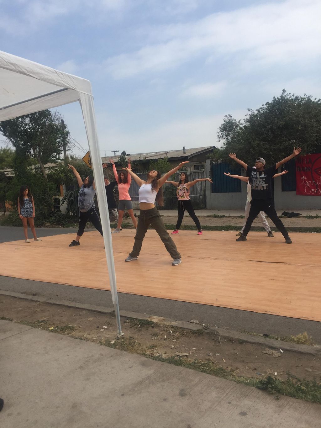 Teaching in a neighborhood in Santiago, Chile