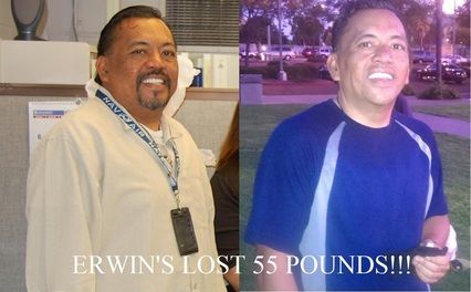 Erwin has lost a total of 55lbs!!!