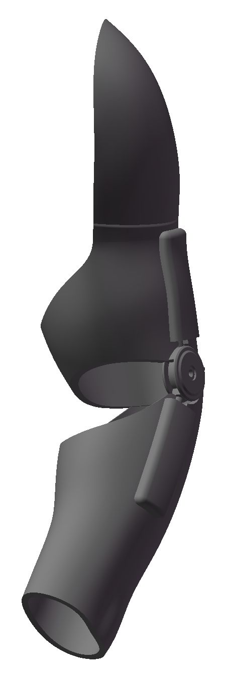 extremity protection system, side view