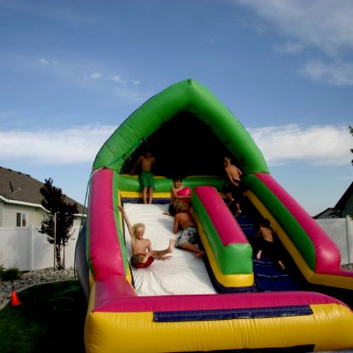 Inflatable slides are great hit with kids that hav