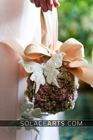 Flowergirl pomander of rose sedum.