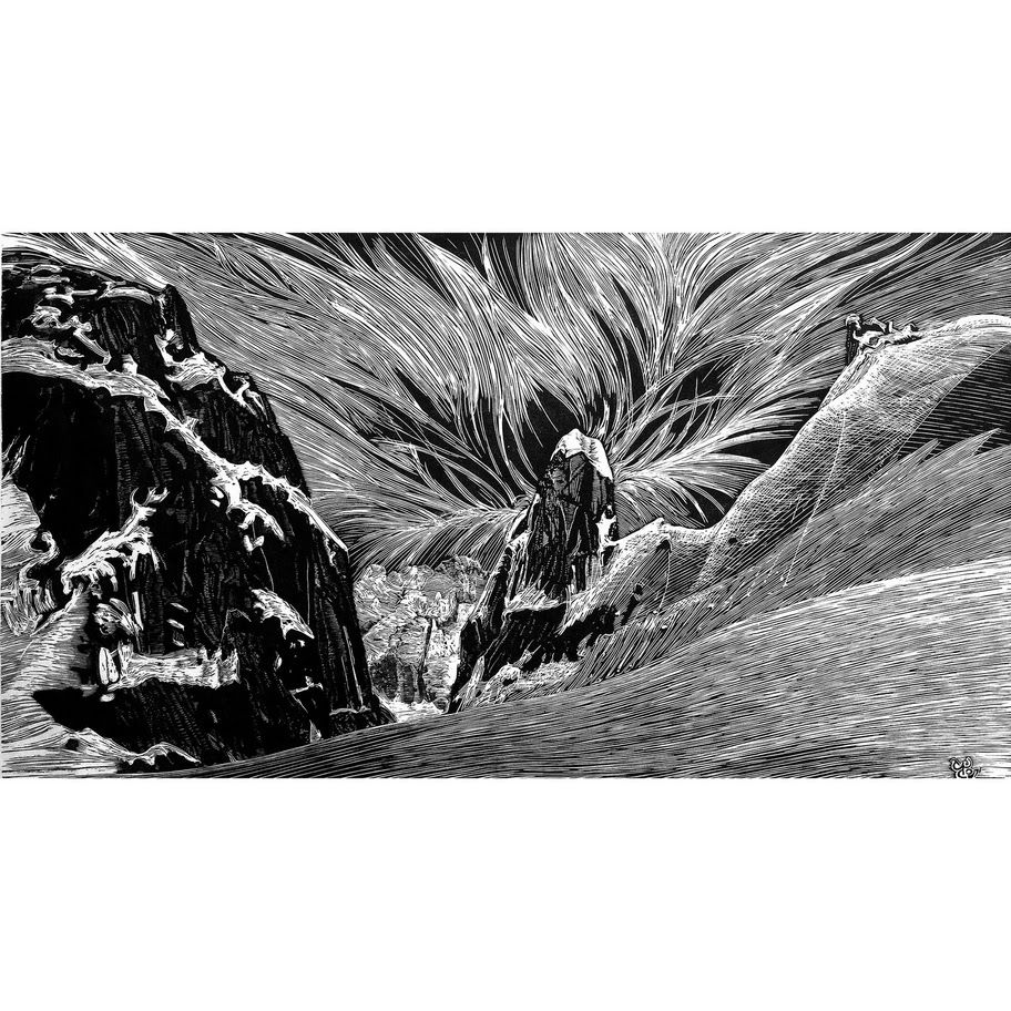 Exit(glacier) from Pika(glacier)
2' x 1.5' woodcut