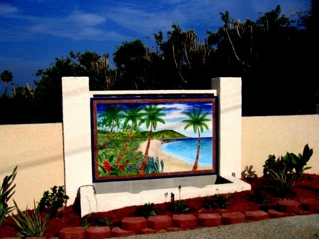 Our custom hand painted murals can be used for ind