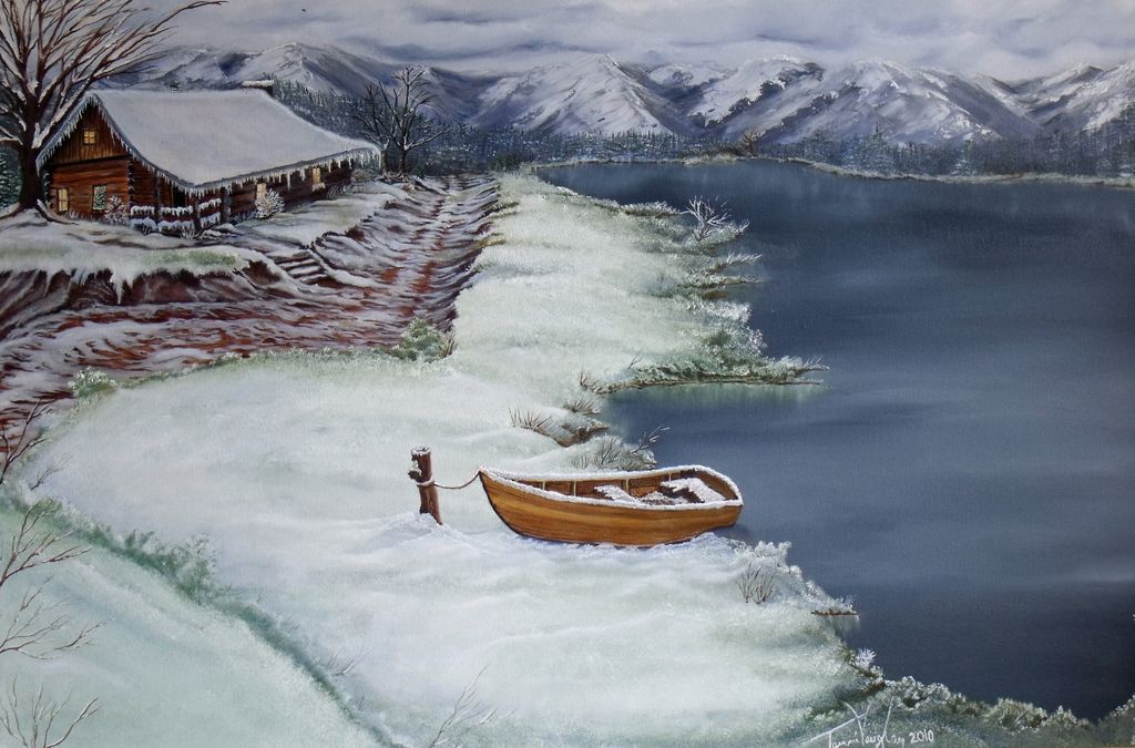 Oil Painting By: Tammi Vaughan
Title: Snow Boat
Oi
