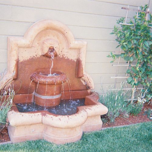 I install factory made fountains as well.