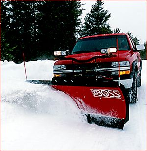 Commercial snow removal.  We plow parking lots, ro