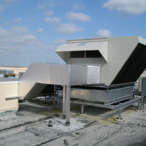 Recently install 20-ton, 100% outside air roof top